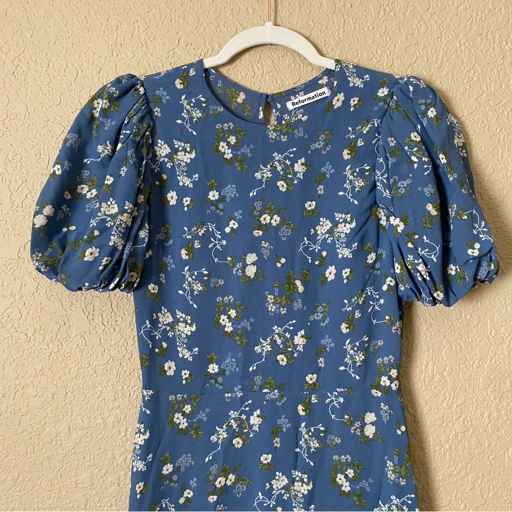 Reformation Blue Floral Maxi Dress - Picture 6 of 12